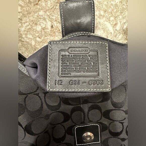 Coach Vintage Leather Buckle Signature Jacquard Hobo Classic Shoulder Bag - Picture 5 of 5